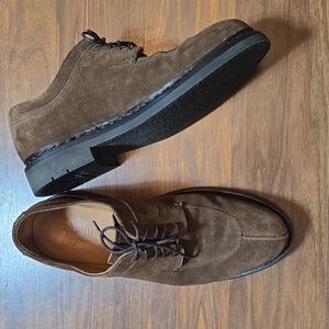 Heschung Catalpa Suede Derbys - Chocolate Brown